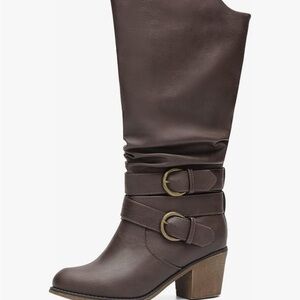 Rellsa Brown Knee-High Boots
